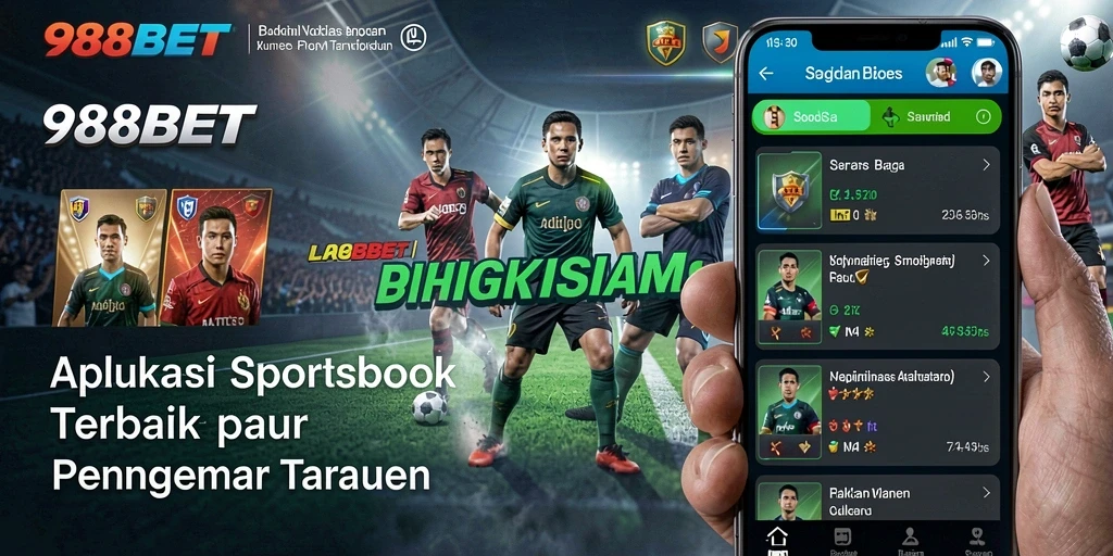 Tampilan antarmuka aplikasi 988BET dengan variasi olahraga.