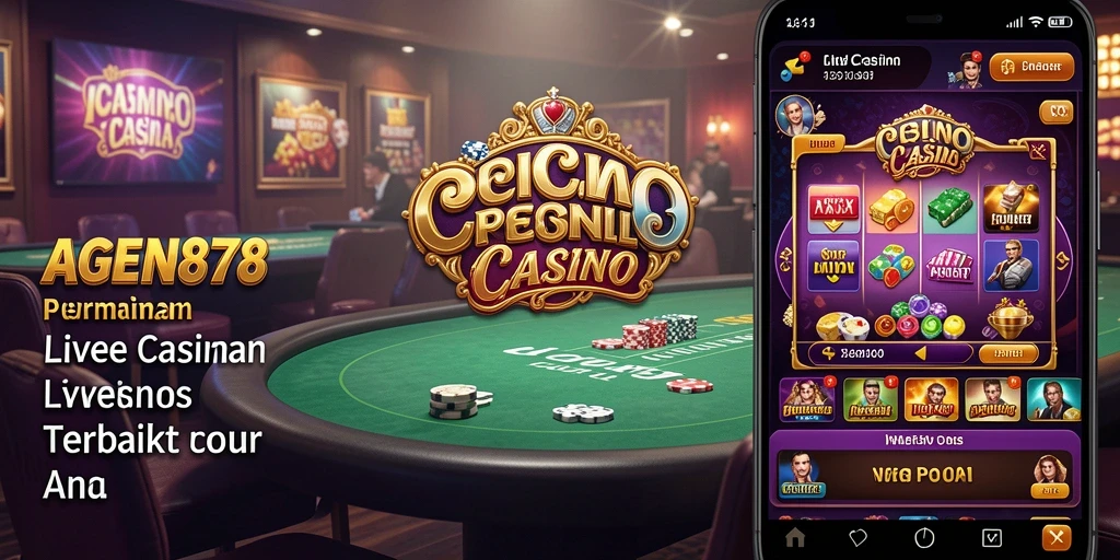 Tampilan mendebarkan dari permainan Live Casino di AGEN878.