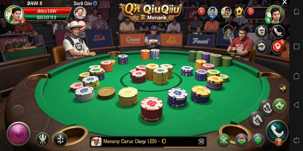 Tampilan gameplay QiuQiu yang seru dan menantang.