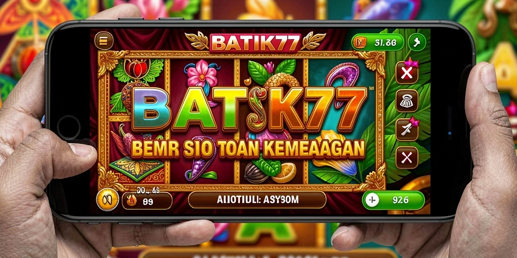 Screenshot menampilkan gameplay Slot yang menarik dengan simbol budaya.