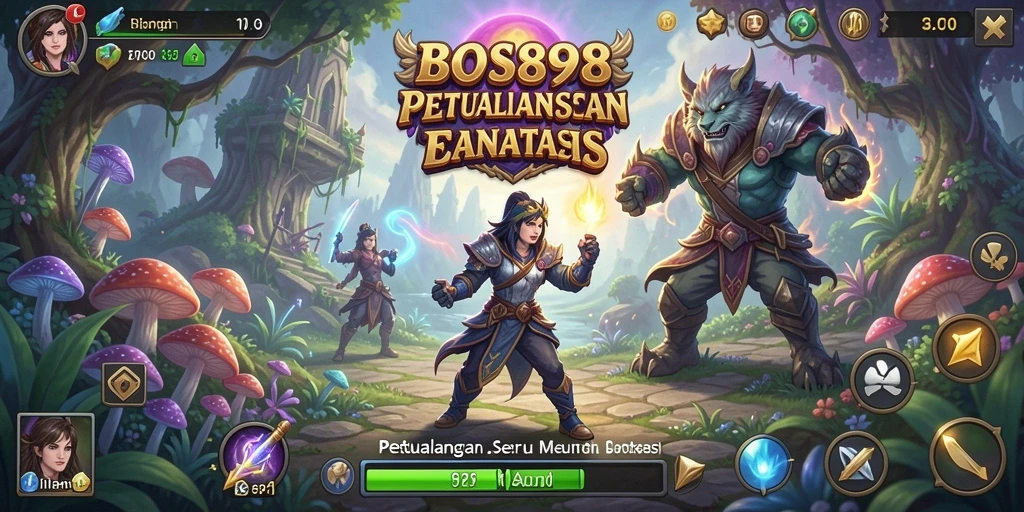 Gameplay BOS898 yang menampilkan petualangan seru di dunia fantasi.