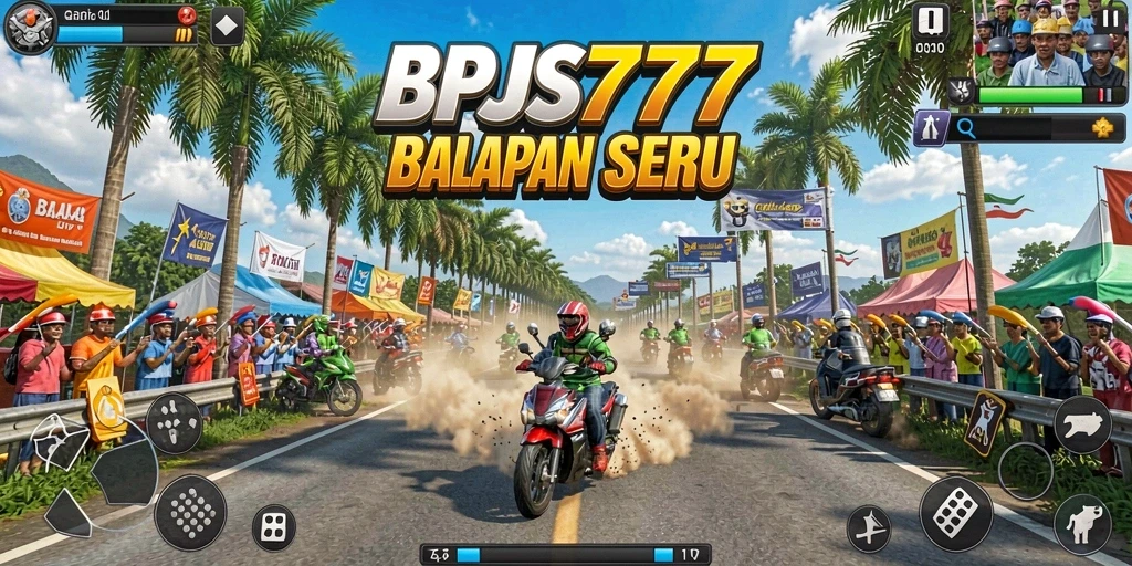 Screenshot utama BPJS777 yang menunjukkan aksi balapan seru.