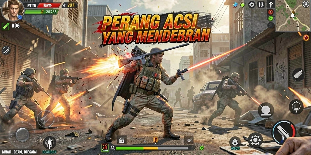 Tangkapan layar D06 menampilkan aksi seru dalam gameplay yang cepat.