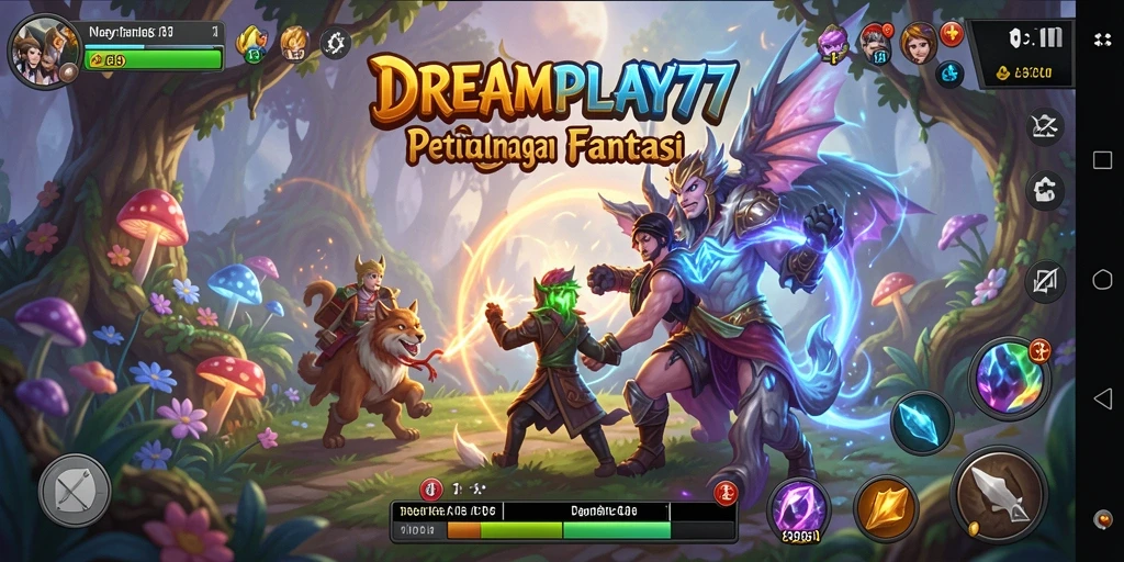 Tampilan gameplay menakjubkan dari <strong>DREAMPLAY77</strong> dengan berbagai petualangan menarik.