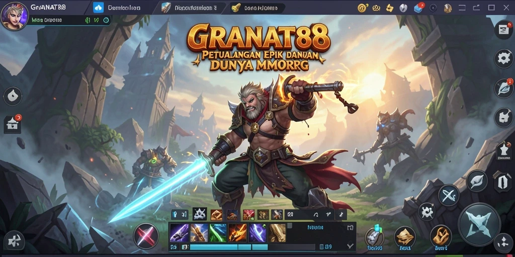 Tampilan menarik dari gameplay MMORPG di GRANAT88 yang memikat dan interaktif.