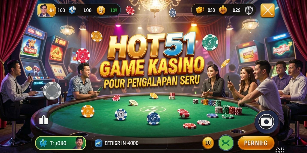 Tampilan gameplay menarik dari HOT51 yang menunjukkan keseruan Kasino.