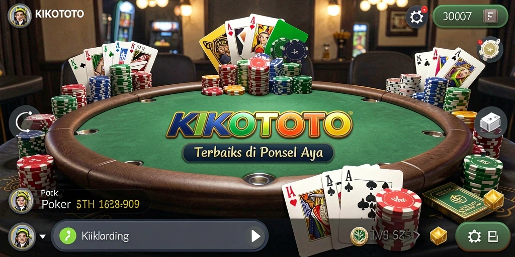 Tampilan gameplay Poker yang menarik di KIKOTOTO.