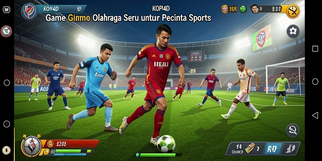 Tampilan gameplay KOPI4D dengan berbagai cabang olahraga yang menarik.