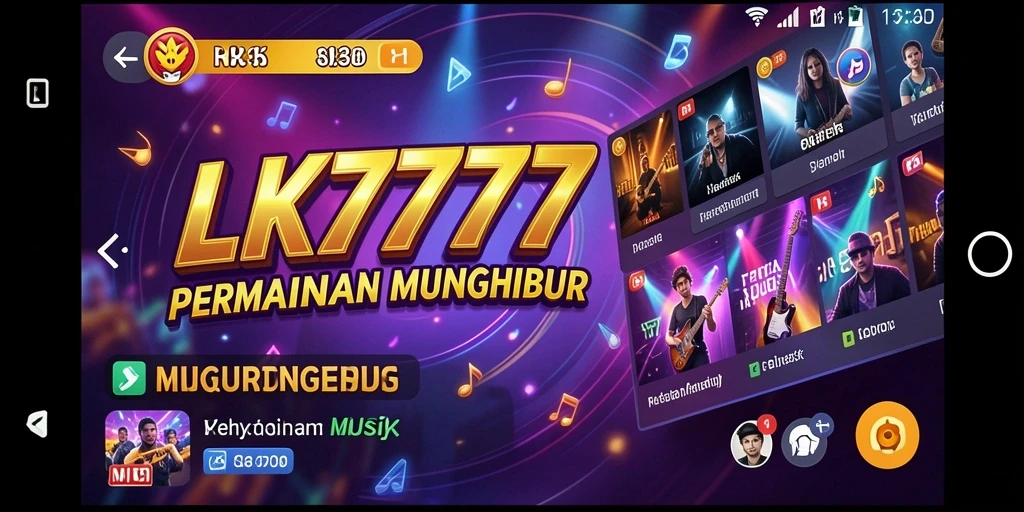 Tampilan gameplay LK777 dengan berbagai fitur musik yang menarik.