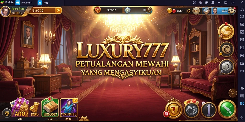 Screenshot utama LUXURY777 menampilkan aksi petualangan mendebarkan.
