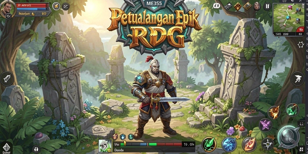 Tampilan gameplay ME355 dengan aksi seru dan karakter yang unik.
