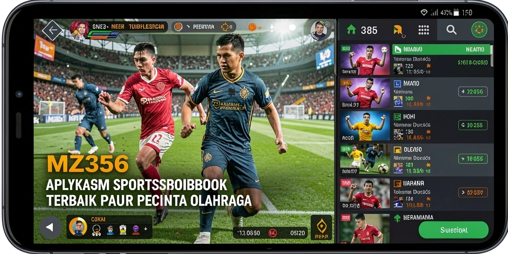 Screenshot MZ356 menampilkan antarmuka taruhan olahraga yang menarik.
