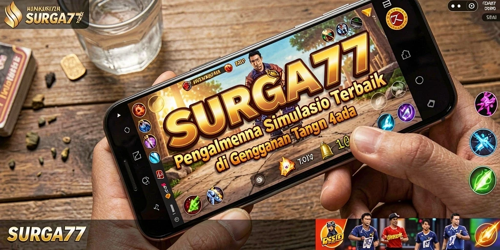 Tangkapan layar utama SURGA77 menunjukkan gameplay Simulation yang mendalam.