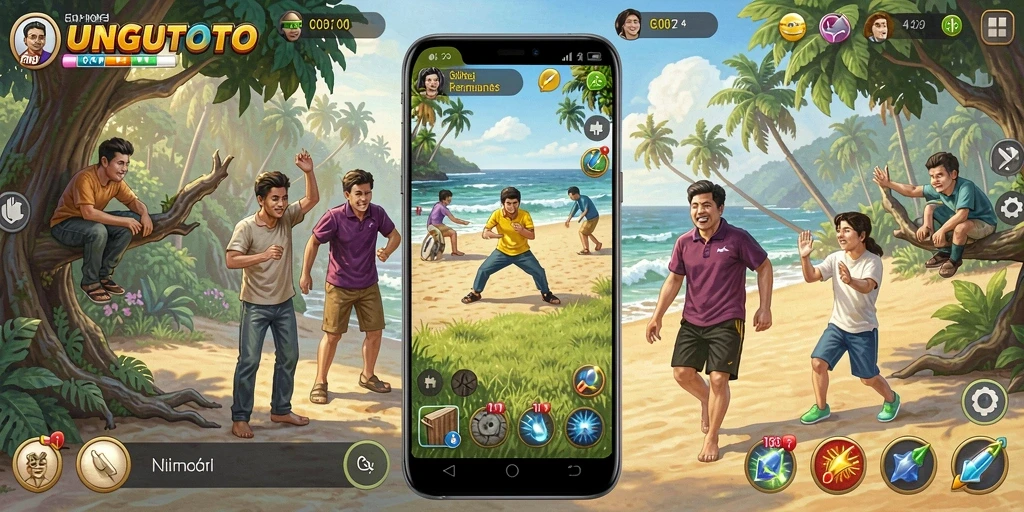 Tampilan gameplay UNGUTOTO yang menarik dan penuh warna.