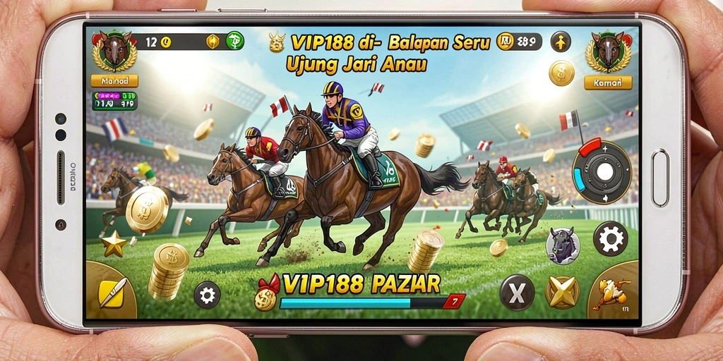 Screenshot gameplay VIP188 menunjukkan aksi balap yang mendebarkan dan realistis.