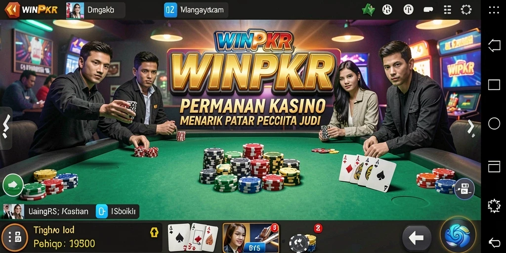 Tampilan menarik dari gameplay WINPKR dalam pengalaman Kasino.